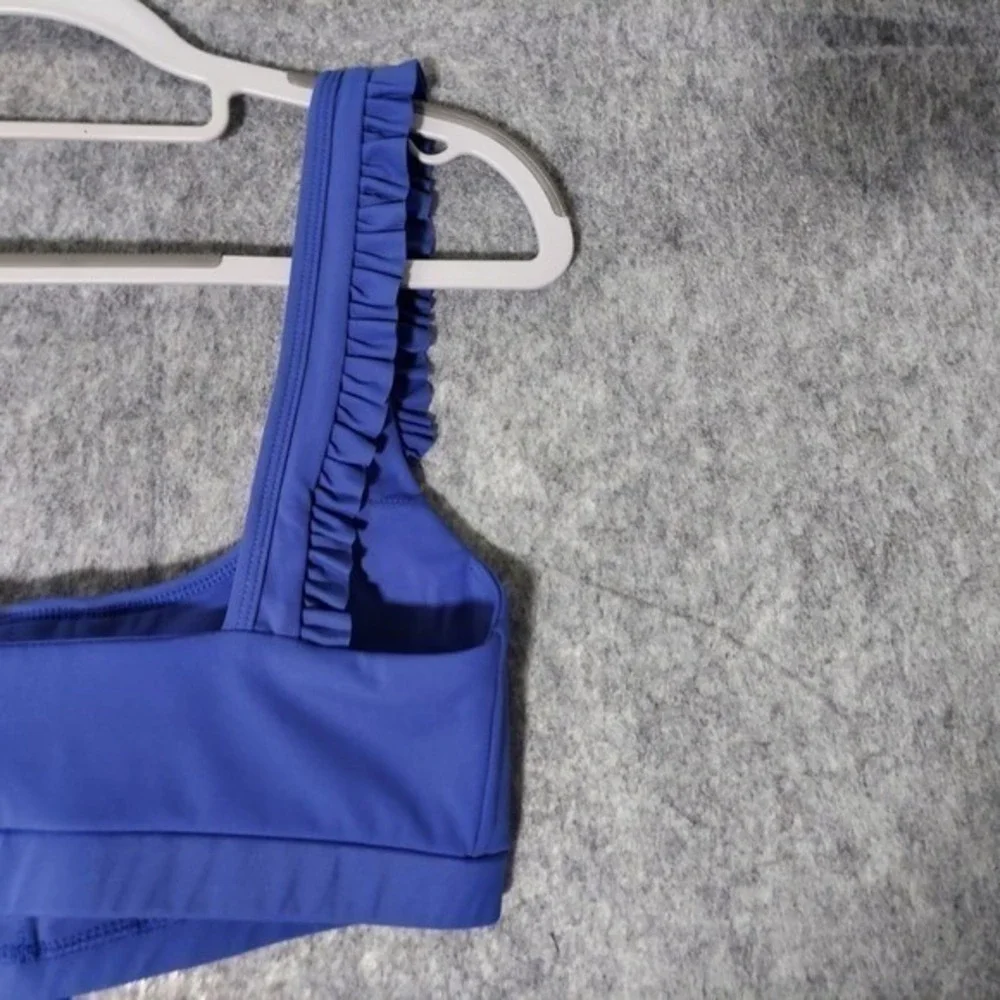 Celestine Sports Bra‎ L Blue Athleisure Strappy Support Active Training Bralette - Picture 9 of 10